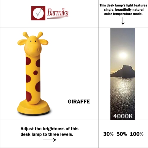 Giraffe Kids Desk Lamp – Fun Study Light – 5W – Yellow