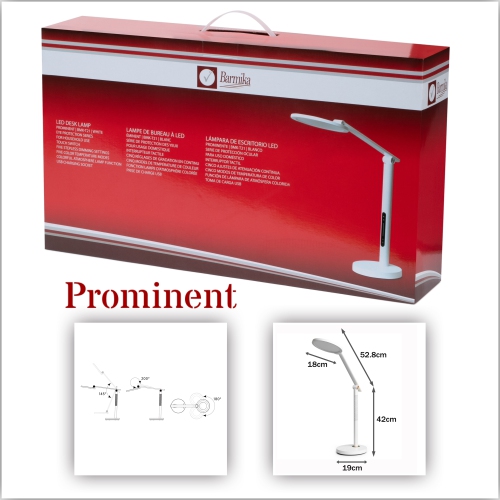Tall Desk Lamp - New Modern LED Light – 16W – White
