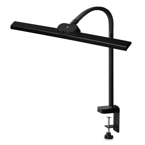Tall Architect Desk Lamp with Clamp – Bright LED Light – 20W – Black