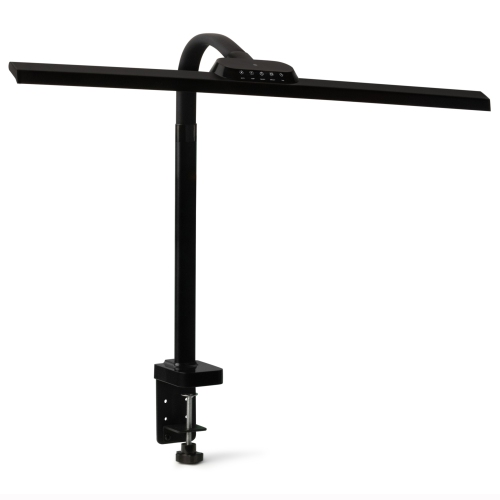 Tall Architect Desk Lamp with Clamp – Bright LED Light – 20W – Black