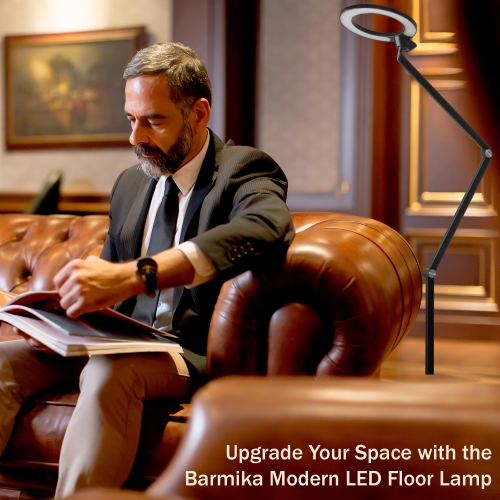 Modern Floor Lamp – Corner LED Light – 12W – Black