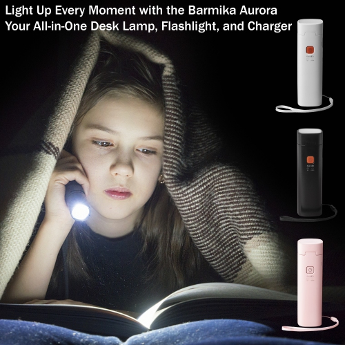 Cordless Desk Lamp – Rechargeable LED Flashlight – 3W – Pink