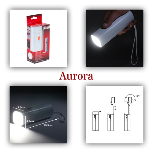 Cordless Desk Lamp – Rechargeable LED Flashlight – 3W – White