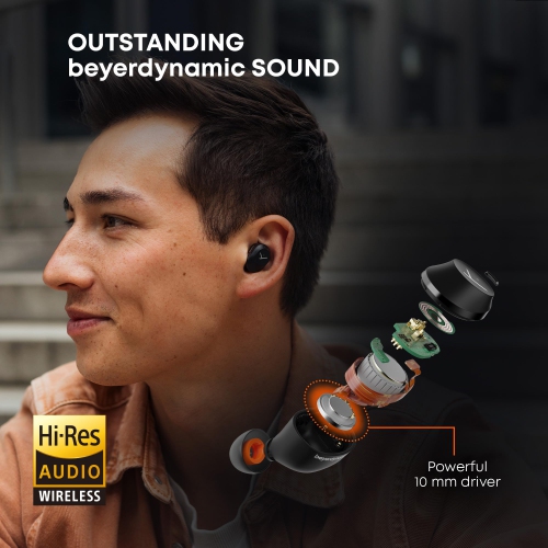 beyerdynamic Amiron 300 True Wireless Noise Cancelling Earbuds, Cream