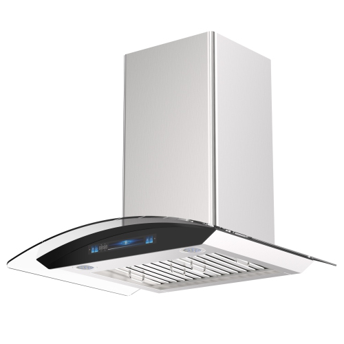 ROXON 900 CFM Voice Control/Touch/Touchless 30 Inches Stainless steel Wall Mounted Range Hood Kitchen Exhaust Fan Stainless Steel RXN-W66VC-30