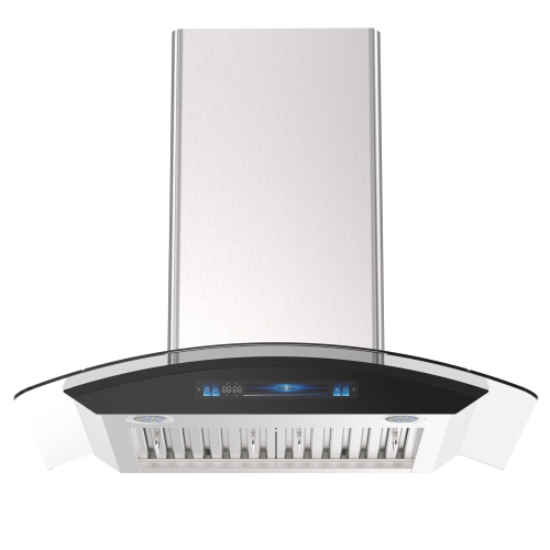 ROXON 900 CFM Voice Control/Touch/Touchless 30 Inches Stainless steel Wall Mounted Range Hood Kitchen Exhaust Fan Stainless Steel RXN-W66VC-30