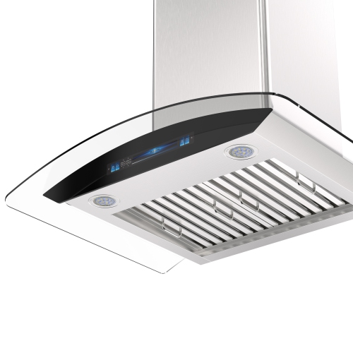 ROXON 900 CFM Voice Control/Touch/Touchless 30 Inches Stainless steel Wall Mounted Range Hood Kitchen Exhaust Fan Stainless Steel RXN-W66VC-30