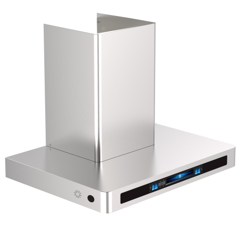 ROXON 900 pi3/min Commande vocale/tactile/sans contact Hotte murale de 30&nbsp;po en acier inoxydable Ventilateur d'évacuation de cuisine Acier