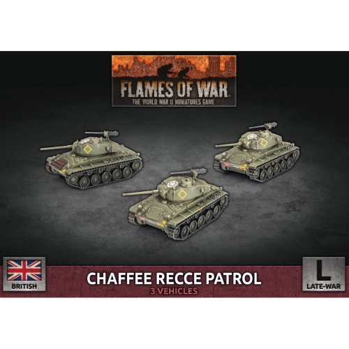 BATTLEFRONT  Flames Of War British Chaffee Recce Patrol (3X Plastic) New