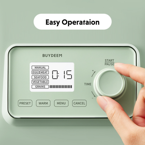 BUYDEEM G67 7-Quart Electric Food Steamer for Cooking, Multifunctional Vegetable Steamer with 6 Cooking Modes, Quick Steam, Ideal for 4-6 Servings