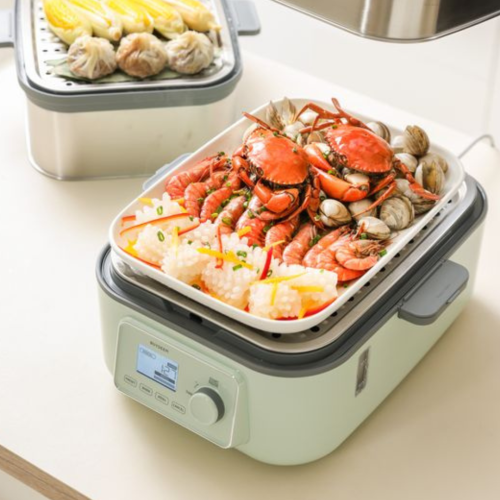 BUYDEEM G67 7-Quart Electric Food Steamer for Cooking, Multifunctional Vegetable Steamer with 6 Cooking Modes, Quick Steam, Ideal for 4-6 Servings