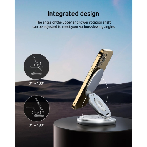 3 In 1 Magnetic Wireless Charger Stand for iPone 15 14 13 12 Airpods Pro iWatch 8 7 6 Metal Wireless Fast Charging Dock Station