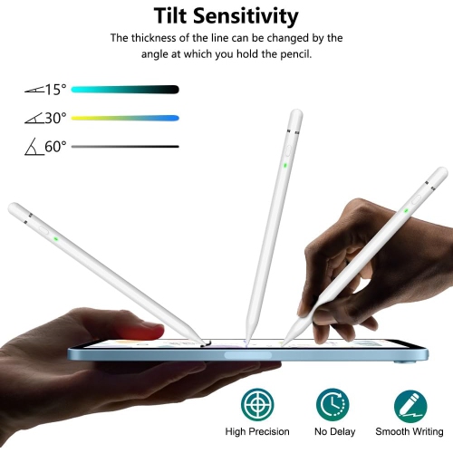Pencil(1st Generation)for iPad: Pencil for iPad with 10X Fast Charge, Tilt Sensitivity Palm Rejection, Stylus Pen for iPad 6~10th, iPad Air 3~5th,