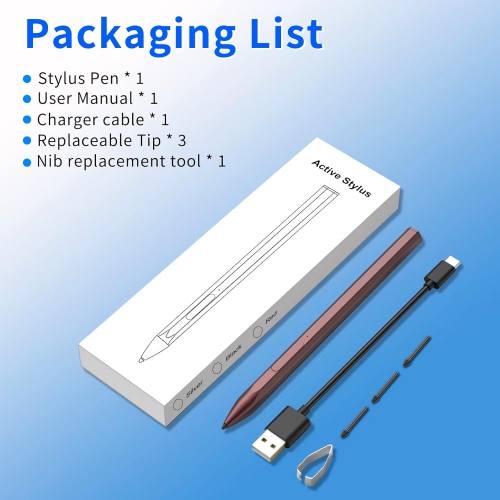 Stylus Pen for ASUS Transformer/Mini/ASUS Zenbook Flip/Pro/ASUS Vivobook Flip/Pro/Duo/ASUS Notebook, Rechargeable MPP 2.0 Tilt Active Pen with 4096
