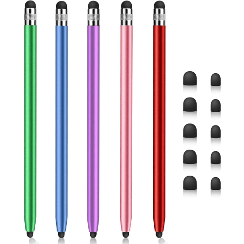 Stylus for Touch Screens Stylus for ipad,iPhone,Android Two Size Rubber Tips Tablet Stylus High Sensitivity & Precision No Scratches