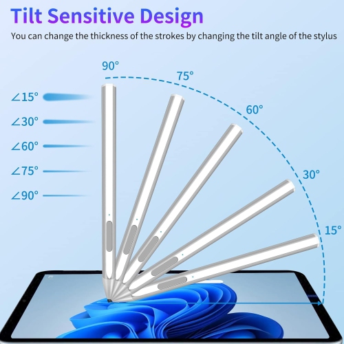 Stylus Pen for Microsoft Surface Pro 9/8/7/6/5/4/3/X Surface Laptop/Book/Studio Surface Go/Go2/Go3, 4096 Pressure Sensitivity, Magnetic Attachment,