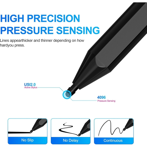 USI 2.0 Stylus Pen for HP Chromebook, ASUS Chromebook, Lenovo Chromebook, Amazon Fire Max 11, and Google Pixel Tablet, with 4096 Level Pressure, Palm