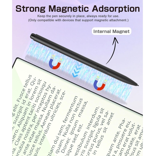 Magnetic EMR Stylus Compatible with Remarkable 2, Replacement Digital Pen with Eraser, 4096 Pressure Levels, Palm Rejection, Tilt Support, for