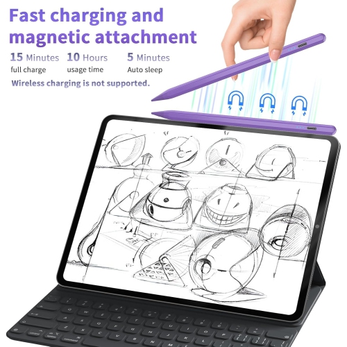 Stylus Pen for iPad with Palm Rejection, Pencil for iPad 10th/9th/8th/7th/6th Gen, for iPad Pro 11/12.9,for iPad Air 5th/4th/3rd Gen,for iPad Mini