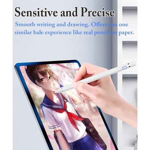 Active Digital Stylus Pen for Android,iOS, iPad/iPad 2/New iPad 3/iPad4/iPad Pro/iPad Mini/iPad Mini 2/3 /4 and Most Tablet,1.5mm Fine Point