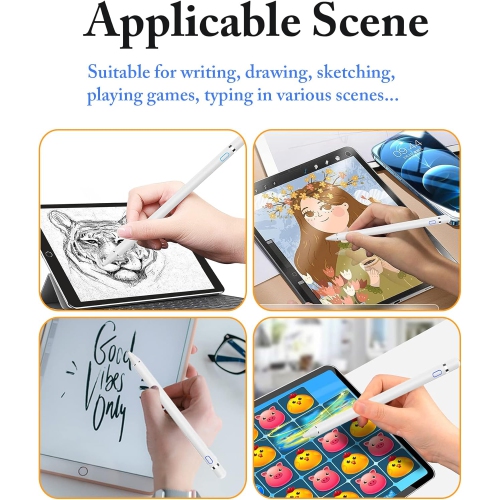 Active Digital Stylus Pen for Android,iOS, iPad/iPad 2/New iPad 3/iPad4/iPad Pro/iPad Mini/iPad Mini 2/3 /4 and Most Tablet,1.5mm Fine Point