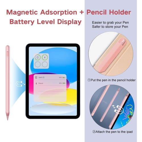 Stylus Pen for iPad, Apple Pen for iPad 9th Gen,iPad Pen for iPad 10th Gen,iPad Pencil for iPad(2018-2022), iPad Pro11/iPad Pro12.9 3/4/5/6th Gen,