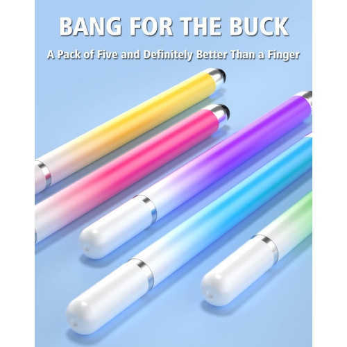 Stylus Pens for Touch Screens, Universal 2 in 1 Stylus Pen for iPad Compatible with iPhone, iPad, Android, Microsoft Tablets, Phones, Surface,[5
