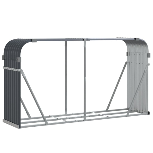 vidaXL Log Holder Anthracite 180x45x100 cm Galvanised Steel