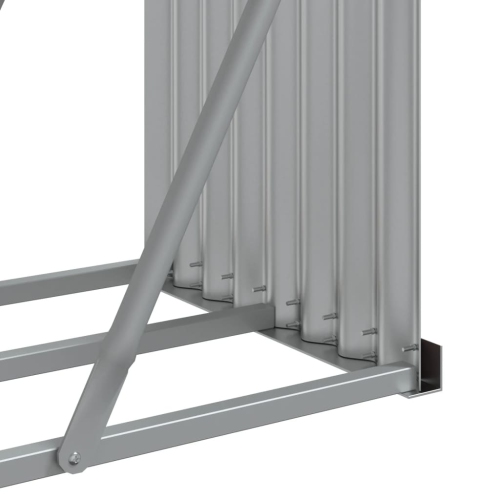 vidaXL Log Holder Anthracite 180x45x100 cm Galvanised Steel