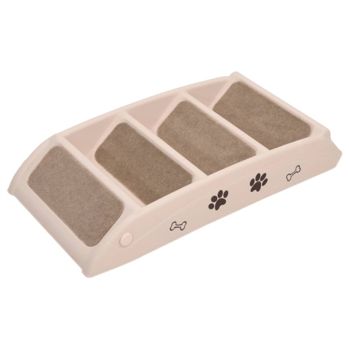 Escalier pliant pour chiens vidaXL crème 62x40x49.5 cm