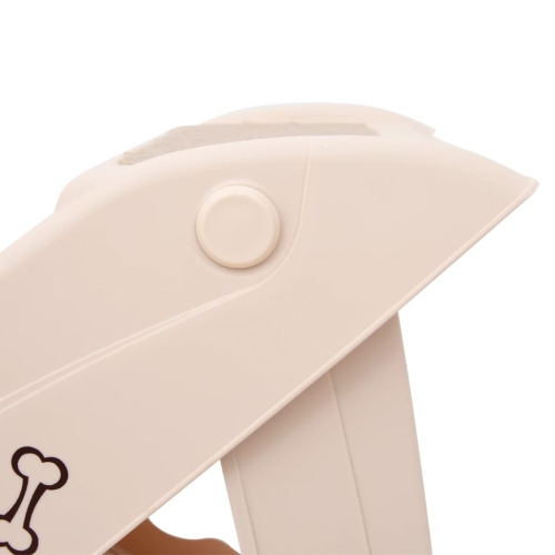 Escalier pliant pour chiens vidaXL crème 62x40x49.5 cm