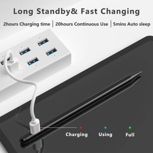 Stylus Pen for iPad 2024-2018 with Palm Rejection, iPad Pencil Compatible with Apple iPad Air 11/13-in. M2, iPad Pro 11/13-in. M4/ 11&12.9 inch, iPad