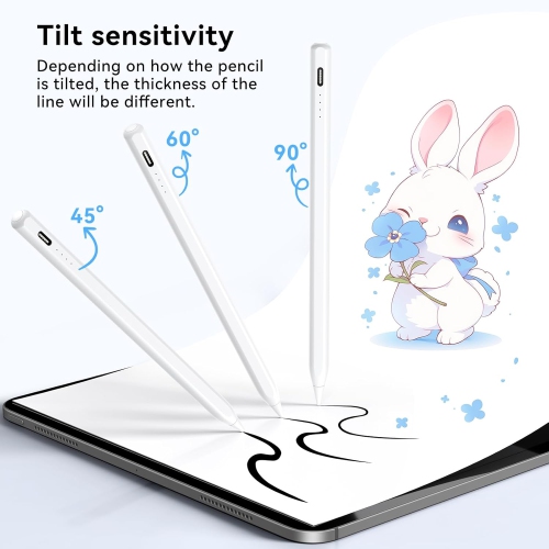 Stylus Pen for iPad,Fast Charge,Active iPad Pencil With Tilt Sensitivity&Palm Rejection For iPad(6/7/8/9/10th),iPad Air(3/4/5/M2),iPad