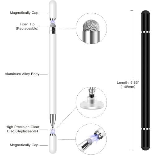 2-in-1 Stylus Pen for Samsung Galaxy Tab A7/A7Lite/A8/A8Plus/A9/A9Plus Tablet, Stylus Pen Compatible with iOS/Android and Other Series of Capacitive