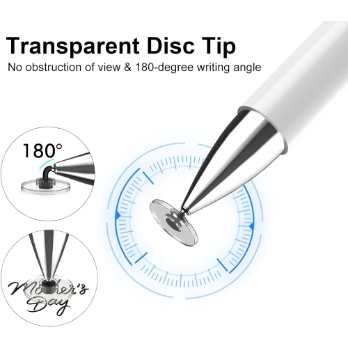 2-in-1 Stylus Pen for Samsung Galaxy Tab A7/A7Lite/A8/A8Plus/A9/A9Plus Tablet, Stylus Pen Compatible with iOS/Android and Other Series of Capacitive