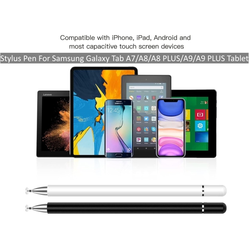 2-in-1 Stylus Pen for Samsung Galaxy Tab A7/A7Lite/A8/A8Plus/A9/A9Plus Tablet, Stylus Pen Compatible with iOS/Android and Other Series of Capacitive