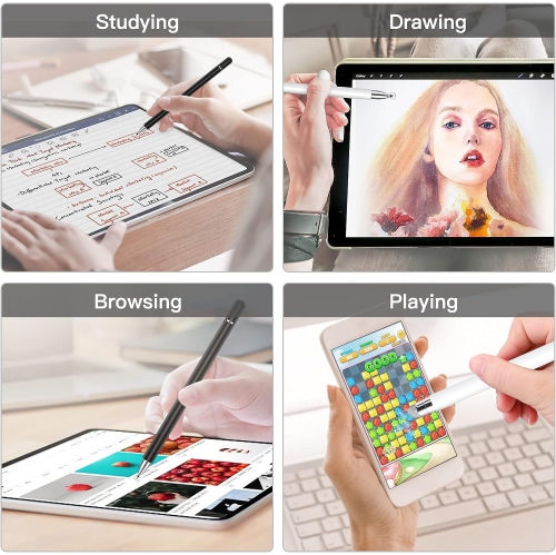 2-in-1 Stylus Pen for Samsung Galaxy Tab A7/A7Lite/A8/A8Plus/A9/A9Plus Tablet, Stylus Pen Compatible with iOS/Android and Other Series of Capacitive