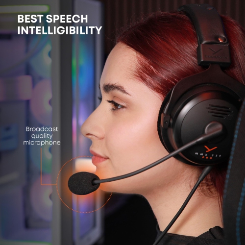 beyerdynamic MMX 330 PRO Open Back Gaming Headset with STELLAR.45 Driver and Condenser Microphone