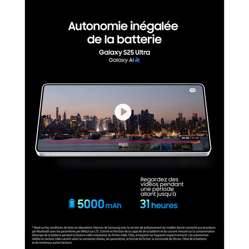 Galaxy S25+ de 512 Go de Samsung - Bleu glacial - Déverrouillé