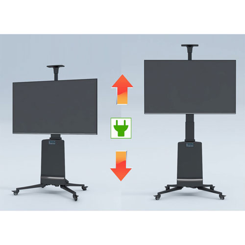 North Bayou Adjustable TV Cart with 55" - 85" Mount