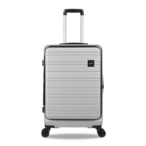 TUCCI ITALY CIRCOLO 3PC LUGGAGE SET EXPANDABLE-SILVER