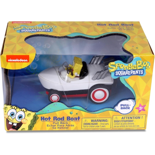 NKOK Pull Back Hot Rod Boat Bundle - Patrick and Spongebob