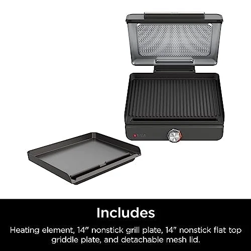 (Refurbished Excellent) - Ninja Sizzle Smokeless Indoor Grill & Griddle