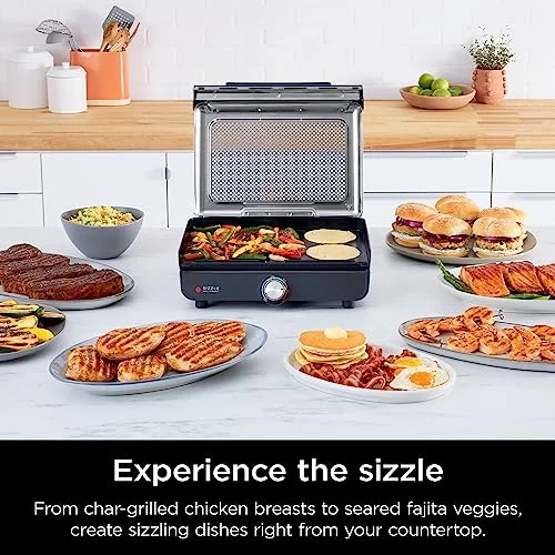 (Refurbished Excellent) - Ninja Sizzle Smokeless Indoor Grill & Griddle