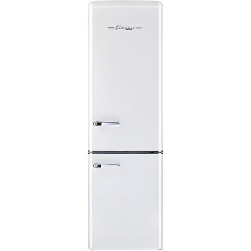 CLASSIC RETRO  Unique Retro 22" 9 Cu. Ft. Bottom Freezer Refrigerator (Ugp-275L W Ac) - Marshmallow In White