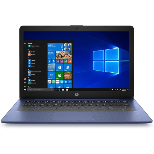 HP  14-Ds0036Nr 14" Stream Laptop Windows, 10S Touch Screen, Amd Dual-Core A4-9120E, 4GB Ram, 64GB Emmc, Royal In Blue