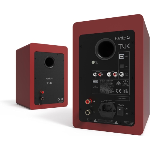 Kanto TUK Powered Bookshelf Speakers w/ Built-in USB DAC, Dedicated RCA w/ Phono Pre-amp, Bluetooth, AMT Tweeter & 5.25" Aluminum Driver