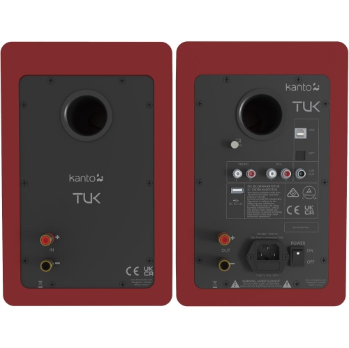 Kanto TUK Powered Bookshelf Speakers w/ Built-in USB DAC, Dedicated RCA w/ Phono Pre-amp, Bluetooth, AMT Tweeter & 5.25" Aluminum Driver