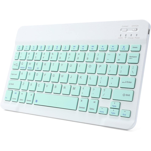 OECECA  Ultra-Slim Rechargeable Bluetooth Keyboard Portable Compact Wireless Keyboard for Android Windows Samsung Galaxy Tab Tablet Smartphone Cell