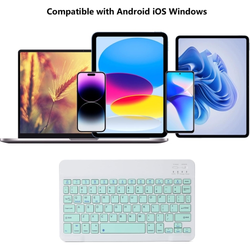 Ultra-Slim Rechargeable Bluetooth Keyboard Portable Compact Wireless Keyboard for Android Windows Samsung Galaxy Tab Tablet Smartphone Cell Phone iOS